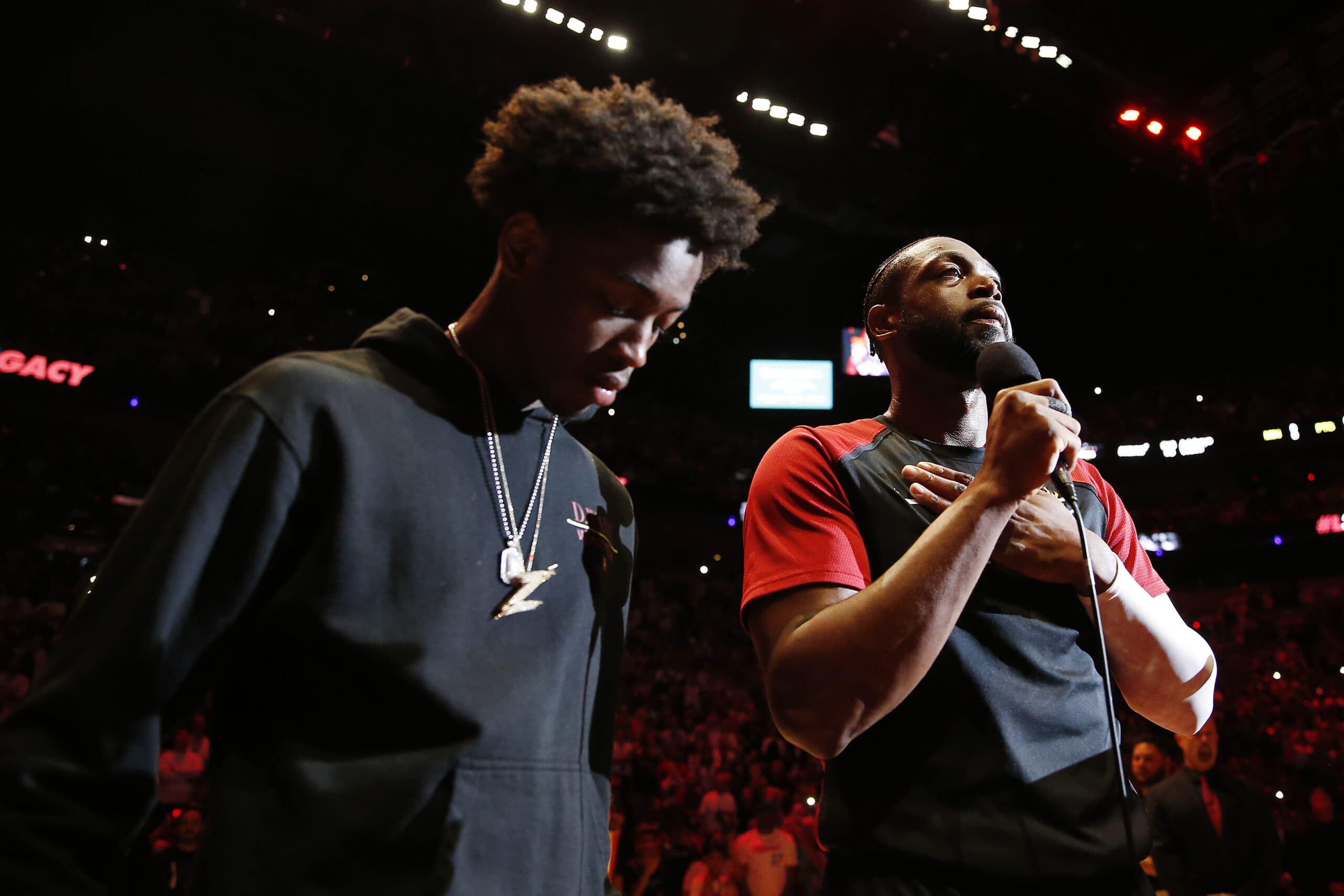 Dwyane Wade Shows On-Court Connection With Son In Hong Kong
