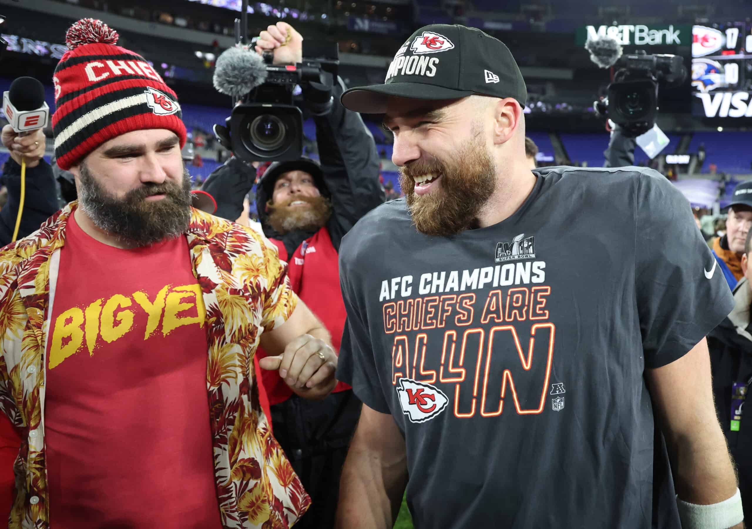 Cavs Unveil Kelce Brothers Bobbleheads