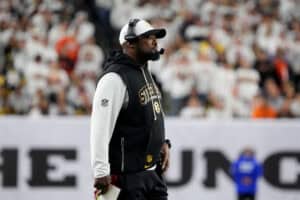 CINCINNATI, OHIO - OCTOBER 16: Head coach Mike Tomlin of the Pittsburgh Steelers looks on against the Cincinnati Bengals during the second quarter in the game at Paycor Stadium on October 16, 2025 in Cincinnati, Ohio.